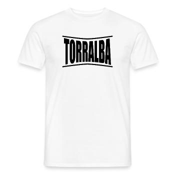 t-shirt Torralba t-shirt Sardinia gift idea - Men's T-Shirt - white - Front - AI Model Male 178 dark (178cm)