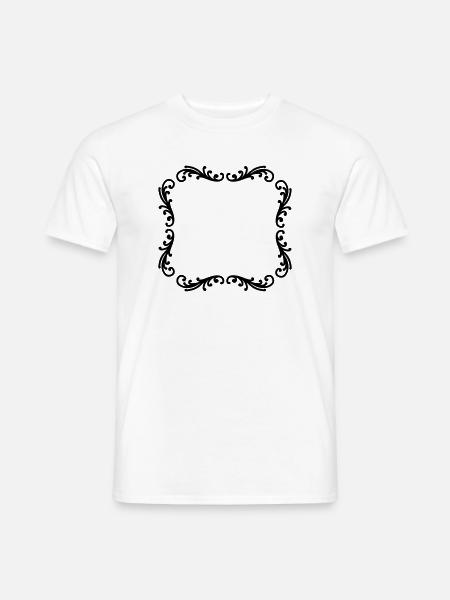 Dekorativer Rahmen Fotorahmen - Männer T-Shirt - Weiß
