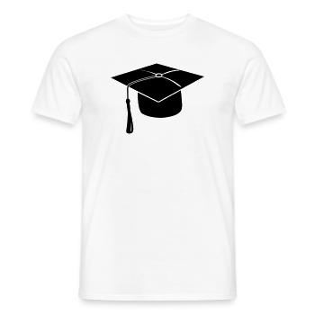 Hauben- oder Hutlogo für die Prüfungspräsentation - Männer T-Shirt - Weiß - Vorne - AI Model Male 178 dark (178cm)