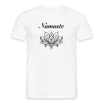 Yoga - Männer T-Shirt - Weiß - Vorne - AI Model Male 178 dark (178cm)