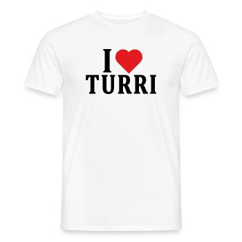 T-Shirt Io amo Turri T-Shirt Sardinien - Männer T-Shirt - Weiß - Vorne - AI Model Male 178 dark (178cm)