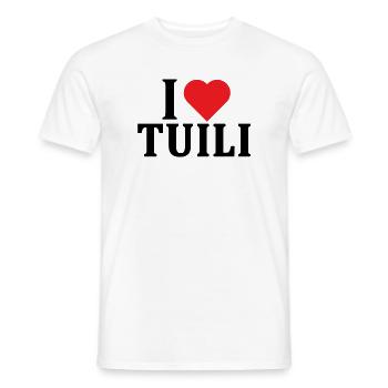 T-Shirt Io amo Tuili T-Shirt Sardinien - Männer T-Shirt - Weiß - Vorne - AI Model Male 178 dark (178cm)