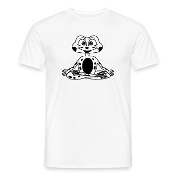 Grenouille de méditation - T-shirt homme - blanc - Devant - AI Model Male 178 dark (178cm)
