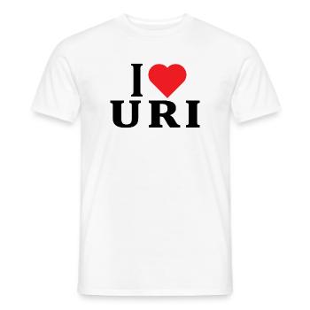 T-Shirt I love Uri T-Shirt Sardinien Geschenkidee - Männer T-Shirt - Weiß - Vorne - AI Model Male 178 dark (178cm)