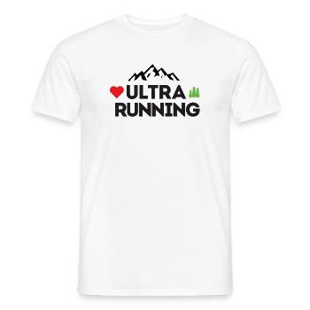 Ultra Running – Mon amour - T-shirt homme - blanc - Devant - AI Model Male 178 dark (178cm)