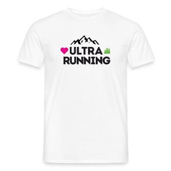 Ultra Running – Mon amour - T-shirt homme - blanc - Devant - AI Model Male 178 dark (178cm)