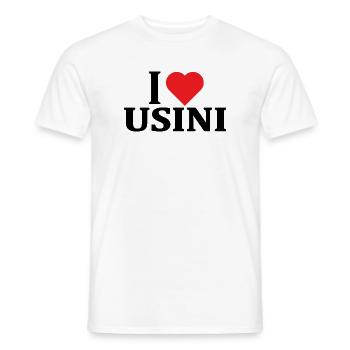 T-shirt Io amo Usini t-shirt Sardegna - Männer T-Shirt - Weiß - Vorne - AI Model Male 178 dark (178cm)