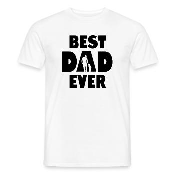 Best Dad Ever - Men's T-Shirt - white - Front - AI Model Male 178 dark (178cm)