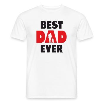 Best Dad Ever - Men's T-Shirt - white - Front - AI Model Male 178 dark (178cm)