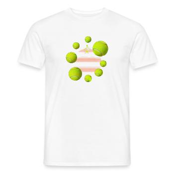 Tennisball - Männer T-Shirt - Weiß - Vorne - AI Model Male 178 dark (178cm)