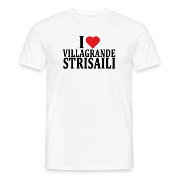 Camiseta I love Villagrande Strisaili Sardinia - Camiseta hombre - blanco - delante - AI Model Male 178 dark (178cm)