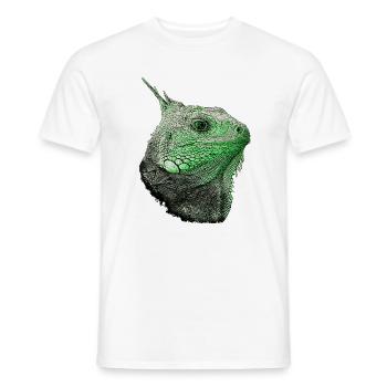 leguane, Leguankopf, beste reptilien kleidung - Männer T-Shirt - Weiß - Vorne - AI Model Male 178 dark (178cm)