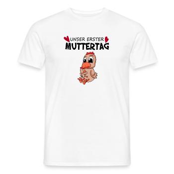 Muttertag - erster Muttertag Geschenk - Männer T-Shirt - Weiß - Vorne - AI Model Male 178 dark (178cm)