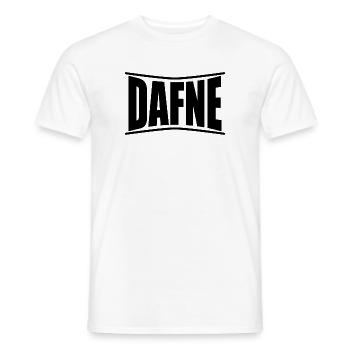 Idée cadeau t-shirt Dafne - T-shirt homme - blanc - Devant - AI Model Male 178 dark (178cm)