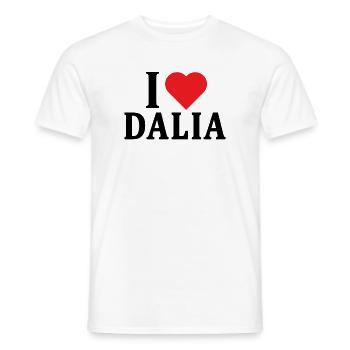 T-shirt J’adore Dalia t-shirt idée cadeau - T-shirt homme - blanc - Devant - AI Model Male 178 dark (178cm)