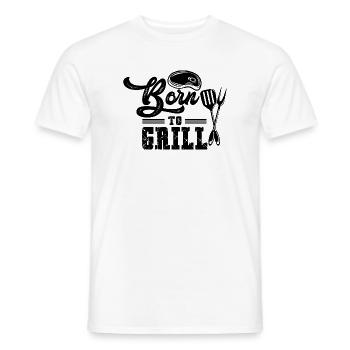 Abstraktes Farbenspiel auf Leinwand - Männer T-Shirt - Weiß - Vorne - AI Model Male 178 dark (178cm)
