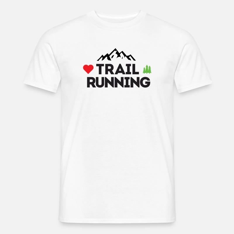 Ich liebe Trailrunning - Männer T-Shirt - Weiß