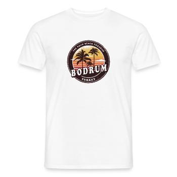 Bodrum Dinde Vintage Beach Design - T-shirt homme - blanc - Devant - AI Model Male 178 dark (178cm)
