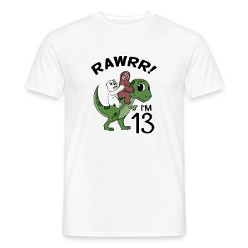 13.Geburtstag 13 Jahre Geschenk - Männer T-Shirt - Weiß - Vorne - AI Model Male 178 dark (178cm)