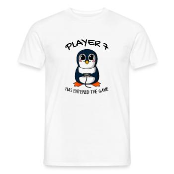 Player 7 has entered the game Baby - Men's T-Shirt - white - Front - AI Model Male 178 dark (178cm)