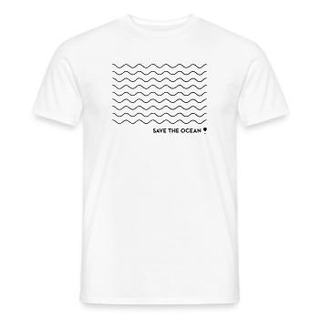 Save the ocean! - Männer T-Shirt - Weiß - Vorne - AI Model Male 178 dark (178cm)