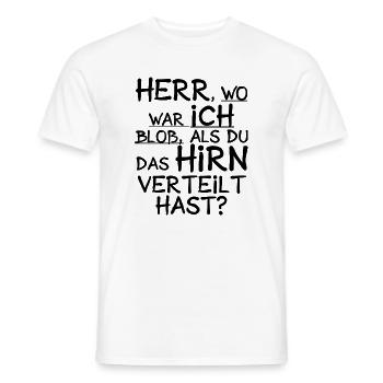 Hirn Gehirn Schlau Dumm - Männer T-Shirt - Weiß - Vorne - AI Model Male 178 dark (178cm)