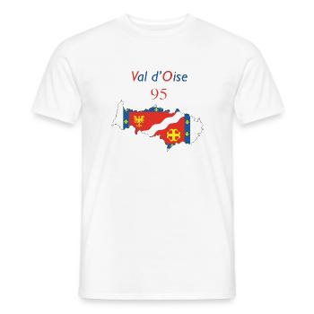 Val d'oise - T-shirt homme - blanc - Devant - AI Model Male 178 dark (178cm)