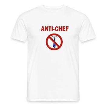 Anti-Häuptling - Männer T-Shirt - Weiß - Vorne - AI Model Male 178 dark (178cm)