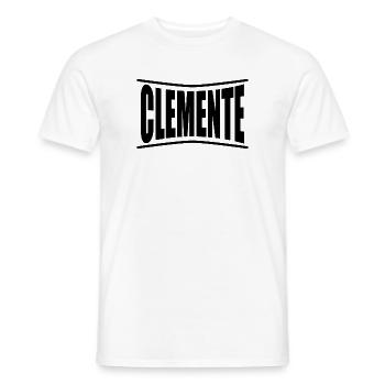 Clemente T-Shirt Geschenkidee - Männer T-Shirt - Weiß - Vorne - AI Model Male 178 dark (178cm)