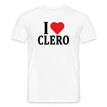 T-shirt I love Clergy t-shirt gift idea - Men's T-Shirt - white - Front - AI Model Male 178 dark (178cm)