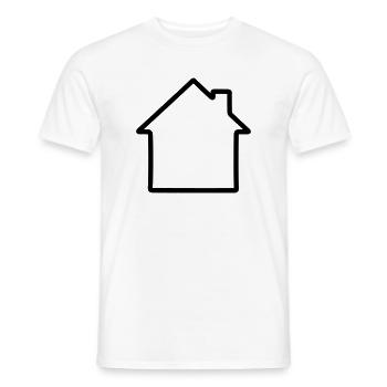 Einfaches Logo des Hauses - Männer T-Shirt - Weiß - Vorne - AI Model Male 178 dark (178cm)