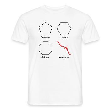 Argent, Actions, Bourse, Trading, Finance, Investisseur - T-shirt homme - blanc - Devant - AI Model Male 178 dark (178cm)