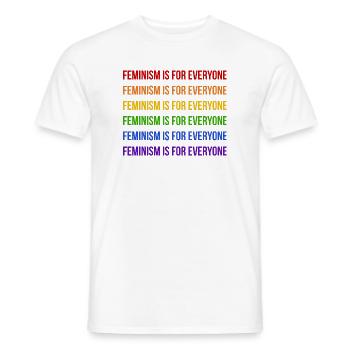 Feminism is for Everyone Rainbow - Men's T-Shirt - white - Front - AI Model Male 178 dark (178cm)