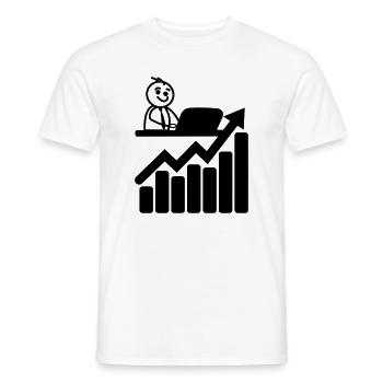 Chart stock market trader - Men's T-Shirt - white - Front - AI Model Male 178 dark (178cm)