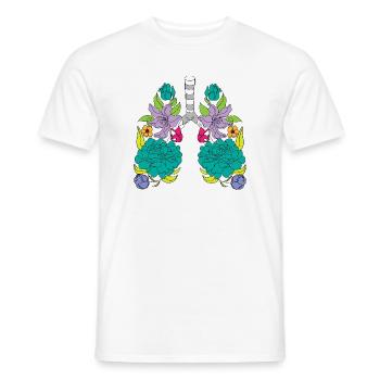 a lung of roses - Men's T-Shirt - white - Front - AI Model Male 178 dark (178cm)