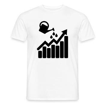 Diagramm mit Gießkanne lässt es wachsen - Männer T-Shirt - Weiß - Vorne - AI Model Male 178 dark (178cm)