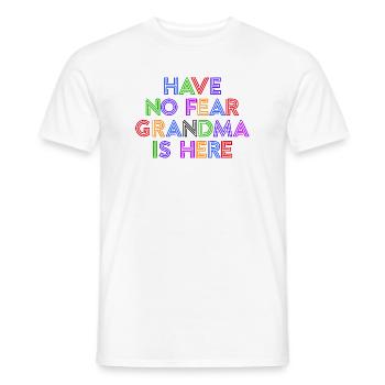 Pensioner Old Woman Statement Grandma Grandmother - Men's T-Shirt - white - Front - AI Model Male 178 dark (178cm)