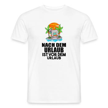 Strandraub Urlaub Reise Strand Urlaubsziel - Männer T-Shirt - Weiß - Vorne - AI Model Male 178 dark (178cm)