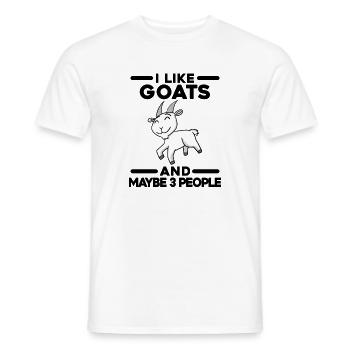 Ich mag Ziegen - Ziegenbock - Männer T-Shirt - Weiß - Vorne - AI Model Male 178 dark (178cm)