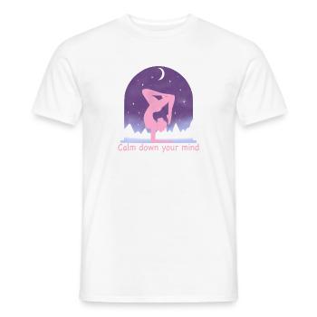 Yoga - Männer T-Shirt - Weiß - Vorne - AI Model Male 178 dark (178cm)