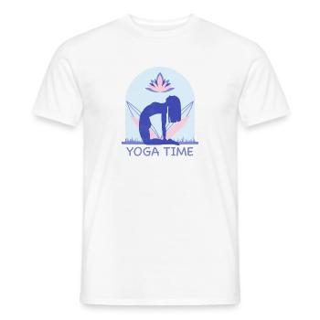 Yoga - T-shirt homme - blanc - Devant - AI Model Male 178 dark (178cm)