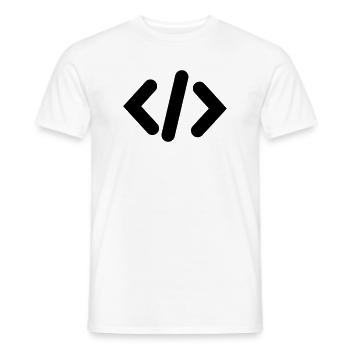 Programmer Code - Men's T-Shirt - white - Front - AI Model Male 178 dark (178cm)