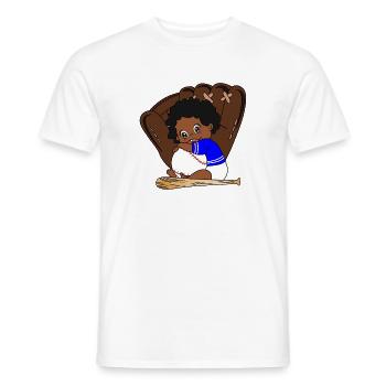 Peluche de baseball Little Sluggers - T-shirt homme - blanc - Devant - AI Model Male 178 dark (178cm)