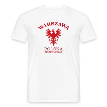 WARSZAWA Warschau Polen Polska - Männer T-Shirt - Weiß - Vorne - AI Model Male 178 dark (178cm)