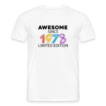 Fantastique depuis 1978 - né en 1978 - T-shirt homme - blanc - Devant - AI Model Male 178 dark (178cm)