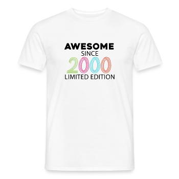 Fantastisch seit 2000 - Jahrgang 2000 - Männer T-Shirt - Weiß - Vorne - AI Model Male 178 dark (178cm)