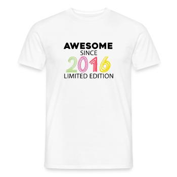 Fantastisch seit 2016 - Jahrgang 2016 - Männer T-Shirt - Weiß - Vorne - AI Model Male 178 dark (178cm)