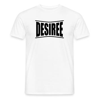 t-shirt Desiree t-shirt idée cadeau - T-shirt homme - blanc - Devant - AI Model Male 178 dark (178cm)