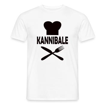 Kannibale - T-Shirt Design schwarz - Männer T-Shirt - Weiß - Vorne - AI Model Male 178 dark (178cm)