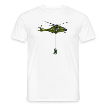 Helicopters in action - Men's T-Shirt - white - Front - AI Model Male 178 dark (178cm)